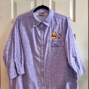 Vintage Disney Jerry Leigh purple print Pooh shirt